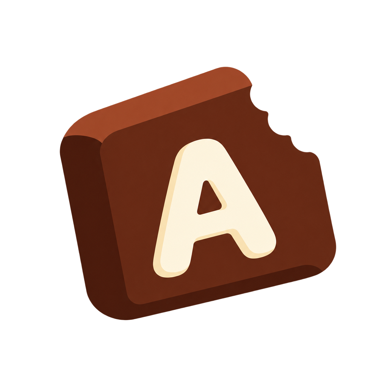 Ícono de chocolates con letras