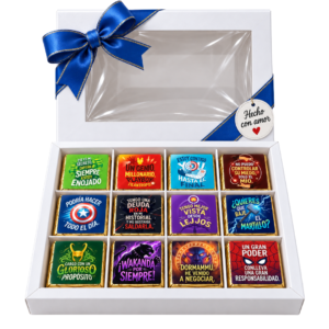 Caja de 12 chocolates – Superhéroes Marvel